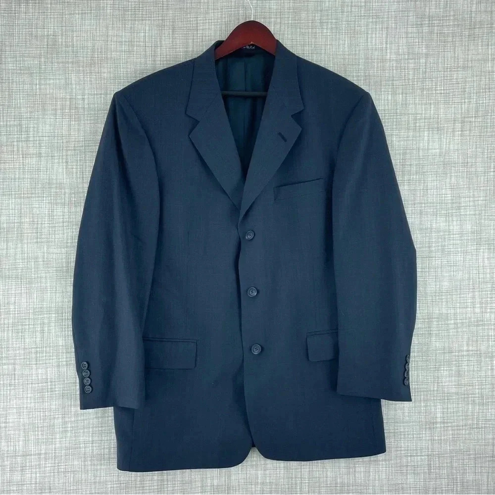 Daniel Hechter Mens Size 41R Blue/black blazer jacket 0756